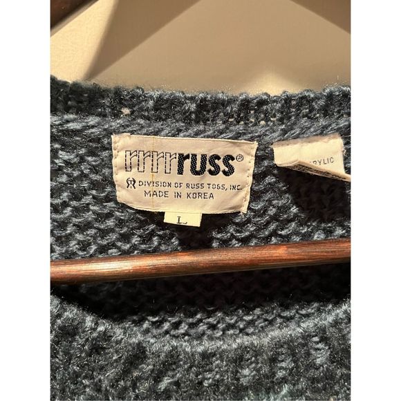 Vintage Russ Sweater Vest Dog Knit Woman’s Size L - Picture 3 of 4